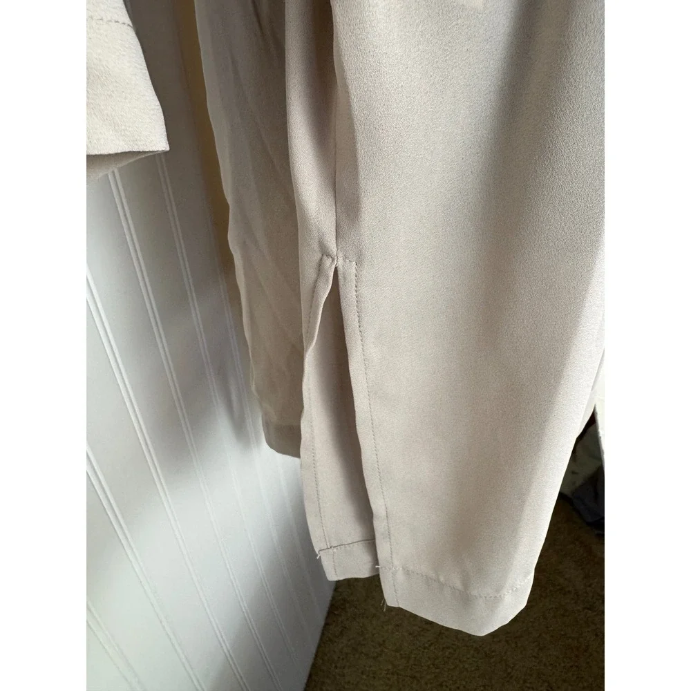 Torrid Trench Jacket Taupe Drape Front Roll Sleeve 3X 22-24 FLAW nwt Classic